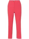 Alberto Biani Pressed-crease Flared Trousers In 粉色