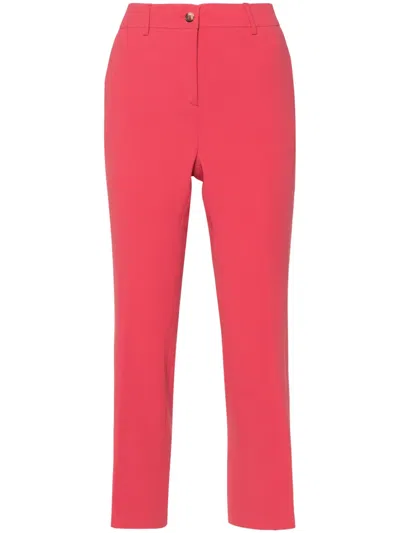 Alberto Biani Pressed-crease Flared Trousers In 粉色