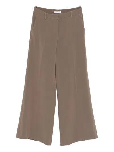 Alberto Biani Pressed-crease Wide-leg Trousers In Brown