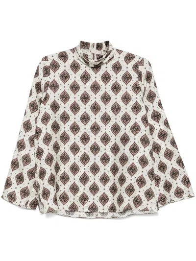 ALBERTO BIANI ALBERTO BIANI PRINTED SILK BLOUSE