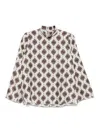 Alberto Biani Floral-print Blouse In White