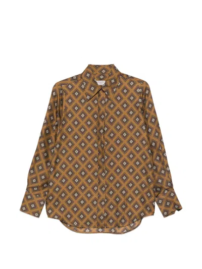 Alberto Biani Printed Silk Shirt In Multi