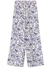 Alberto Biani Blue Printed Trousers
