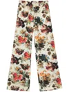 Alberto Biani Printed Silk Wide-leg Trousers