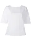 Alberto Biani Rear Pleat Blouse In White