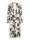 Alberto Biani Floral-print Silk Coat In Rosado