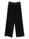Alberto Biani Satin-trim Tailored Trousers In Black