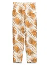 Alberto Biani Beige Silk Trousers