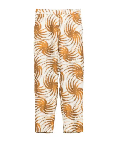 Alberto Biani Satin Trousers In Multi