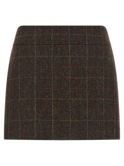 ALBERTO BIANI SHETLAND WOOL SKIRT