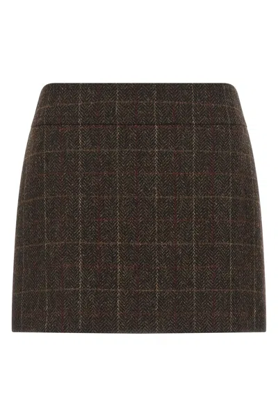 ALBERTO BIANI SHETLAND WOOL SKIRT