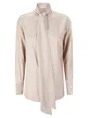 Alberto Biani Shirt With Scarf In White