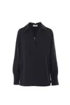 Alberto Biani Crepe Blouse In Black