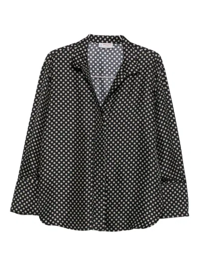 Alberto Biani Polka-dot Shirt In Black