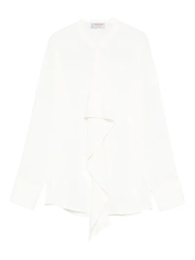 Alberto Biani Ruffled Shirt In White