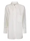 Alberto Biani Comfort Fit Silk Shirt With Asymmetrical Hem In White
