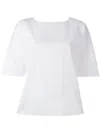 Alberto Biani Rear Pleat Blouse In White