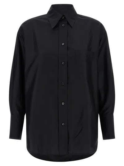 Alberto Biani Silk Shirt In Black