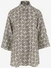 Alberto Biani Silk Shirt With Geometric Pattern