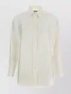 Alberto Biani Comfort Fit Silk Shirt With Asymmetrical Hem In White