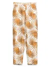 Alberto Biani Beige Silk Trousers