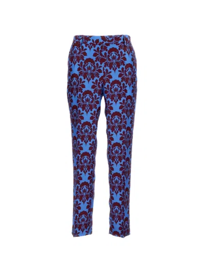 Alberto Biani Silk Trousers In Multi