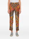 Alberto Biani Silk Trousers In Multi