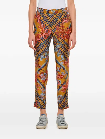 ALBERTO BIANI SILK TROUSERS
