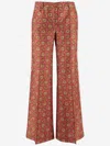 Alberto Biani Silk Trousers With Geometric Pattern