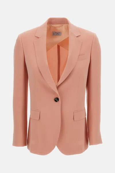Alberto Biani Single-breasted Cady Blazer In Pink