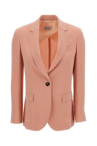 Alberto Biani Single-breasted Cady Blazer In Pink