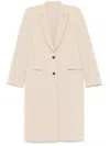 Alberto Biani Single-breasted Coat In Neutrals