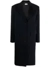 Alberto Biani Single-breasted Wool Midi Coat In Blue