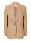 Alberto Biani Single-button Notched-lapel Blazer In Brown