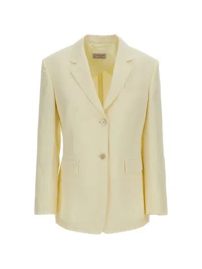 Alberto Biani Single-breasted Notched-lapels Jacket In Yellow