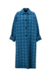 Alberto Biani Sleek Tailored Coat In Clear Blue In Blue