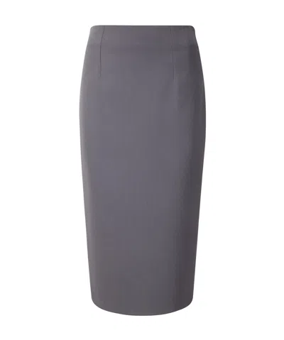 Alberto Biani Slit Skirt In Gray