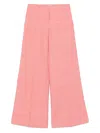Alberto Biani Slub-textured Palazzo Pants In Pink