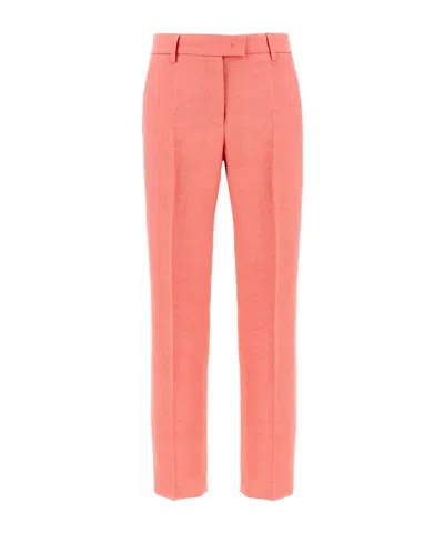 ALBERTO BIANI SLUB-TEXTURED TROUSERS