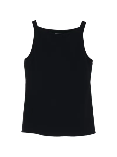 Alberto Biani Square-neck Top In Black