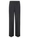 Alberto Biani Straight Leg Trousers With Back Slit Detail In Black