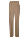 Alberto Biani Straight-leg Trousers With Elastic Waistband In Brown