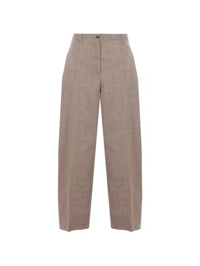 Alberto Biani Straight-leg Trousers In Brown