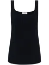 Alberto Biani Stretch-design Sleeveless Top In Blue