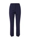 Alberto Biani Flared Stretch Trouser Featuring Pockets In Blue