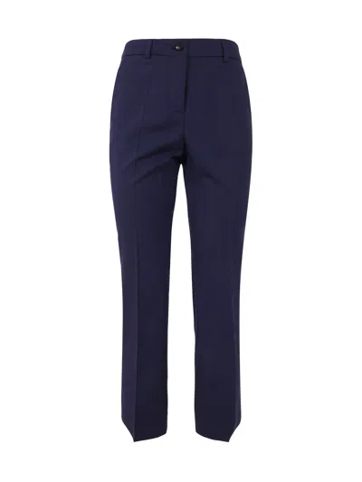 Alberto Biani Flared Stretch Trouser In Blue