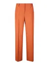 Alberto Biani Stretch Viscose Trousers In Orange