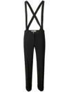 Alberto Biani Straight Leg Suspender Trousers In 黑色