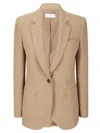 Alberto Biani Tailored Blazer With Classic Lapels In Brown