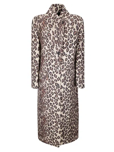 Alberto Biani Tailored Mid-length Coat With Structured Collar And Minimalist Design In Gray